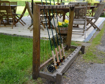 Fly Rods lined up for us